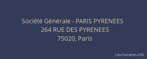 Société Générale - PARIS PYRENEES 