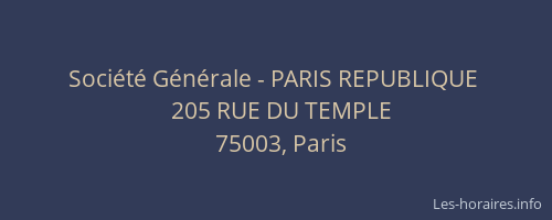 Société Générale - PARIS REPUBLIQUE 