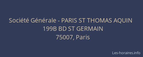 Société Générale - PARIS ST THOMAS AQUIN 