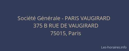 Société Générale - PARIS VAUGIRARD 