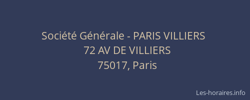 Société Générale - PARIS VILLIERS 