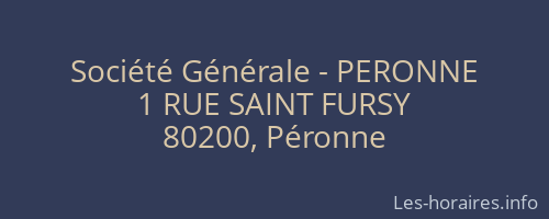 Société Générale - PERONNE 
