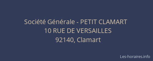 Société Générale - PETIT CLAMART 