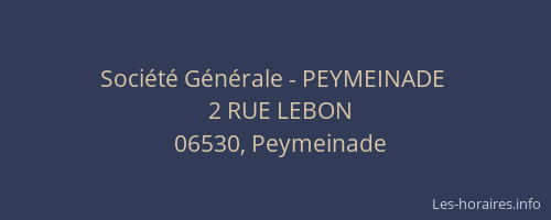 Société Générale - PEYMEINADE 