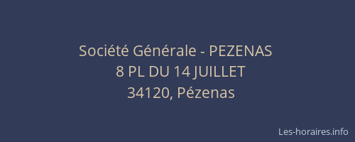 Société Générale - PEZENAS 