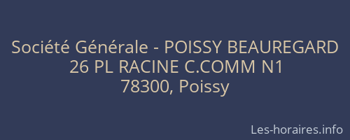 Société Générale - POISSY BEAUREGARD 