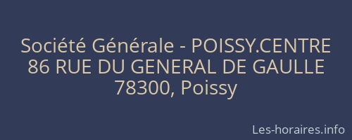 Société Générale - POISSY.CENTRE 