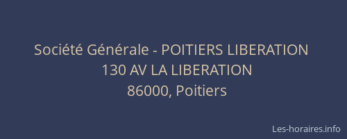 Société Générale - POITIERS LIBERATION 