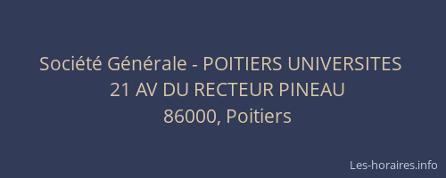 Société Générale - POITIERS UNIVERSITES 