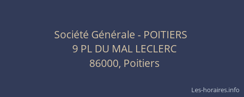 Société Générale - POITIERS 