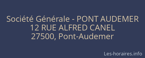 Société Générale - PONT AUDEMER 