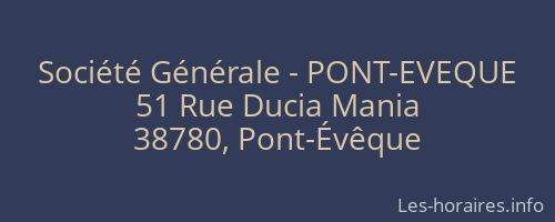 Société Générale - PONT-EVEQUE 