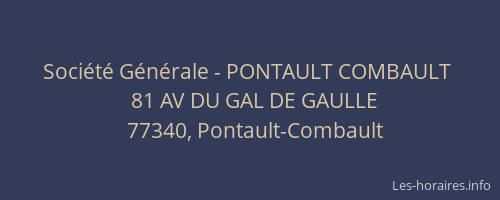 Société Générale - PONTAULT COMBAULT 