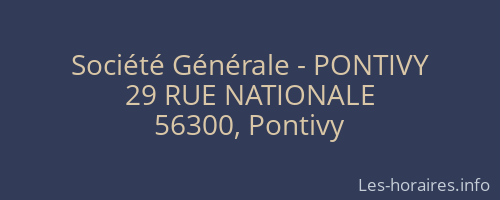 Société Générale - PONTIVY 