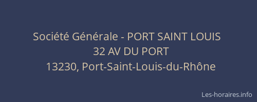 Société Générale - PORT SAINT LOUIS 