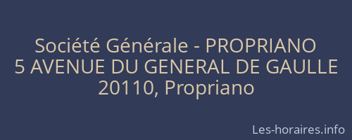 Société Générale - PROPRIANO 