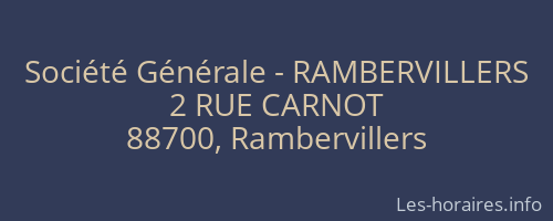 Société Générale - RAMBERVILLERS 