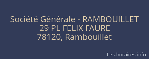 Société Générale - RAMBOUILLET 