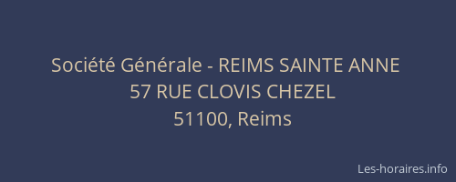 Société Générale - REIMS SAINTE ANNE 