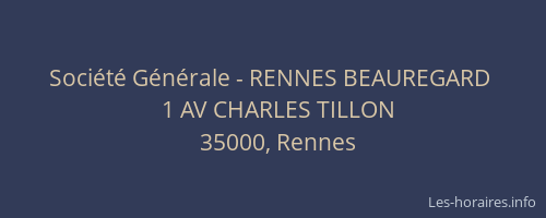 Société Générale - RENNES BEAUREGARD 