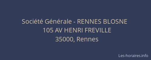 Société Générale - RENNES BLOSNE 