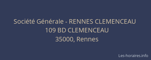 Société Générale - RENNES CLEMENCEAU 