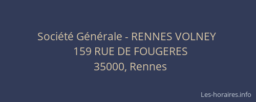 Société Générale - RENNES VOLNEY 