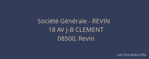 Société Générale - REVIN 