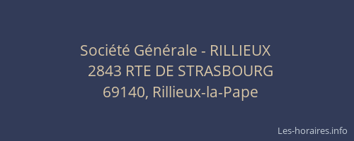 Société Générale - RILLIEUX 