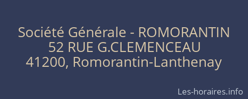 Société Générale - ROMORANTIN 