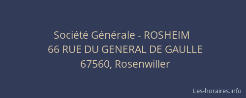 Société Générale - ROSHEIM 