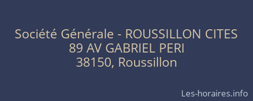 Société Générale - ROUSSILLON CITES 