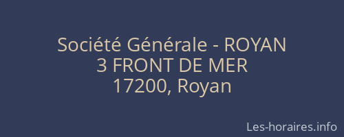Société Générale - ROYAN 