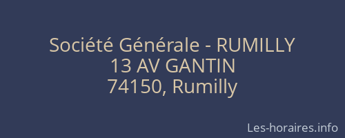 Société Générale - RUMILLY 