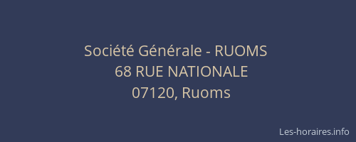 Société Générale - RUOMS 