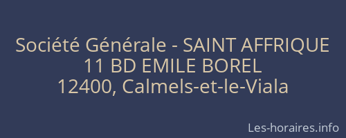 Société Générale - SAINT AFFRIQUE 