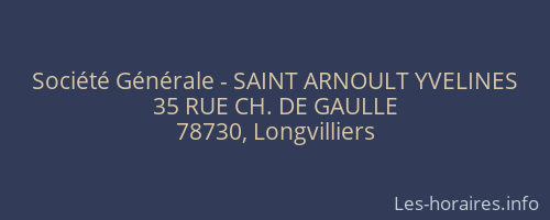 Société Générale - SAINT ARNOULT YVELINES 