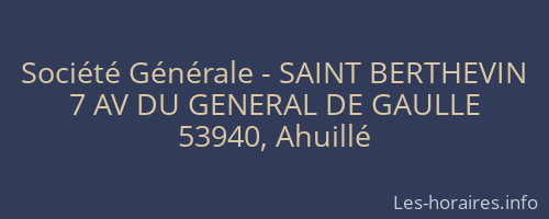 Société Générale - SAINT BERTHEVIN 