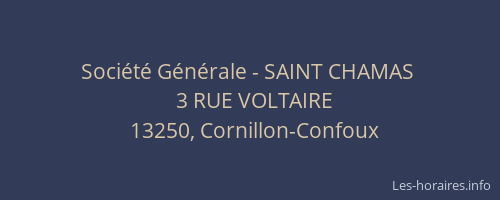 Société Générale - SAINT CHAMAS 