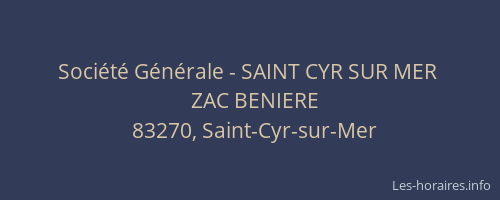 Société Générale - SAINT CYR SUR MER 