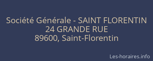 Société Générale - SAINT FLORENTIN 