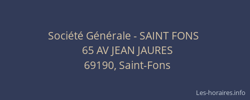 Société Générale - SAINT FONS 