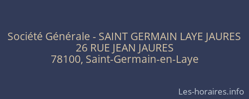 Société Générale - SAINT GERMAIN LAYE JAURES 