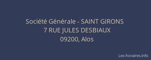 Société Générale - SAINT GIRONS 