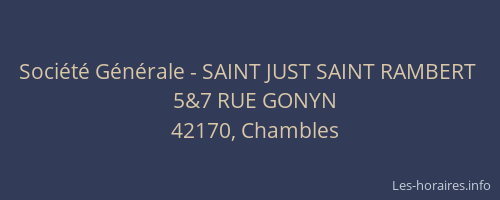 Société Générale - SAINT JUST SAINT RAMBERT 