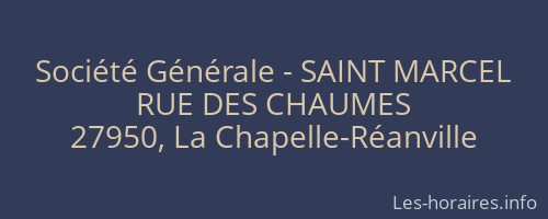 Société Générale - SAINT MARCEL 