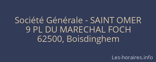 Société Générale - SAINT OMER 