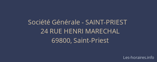 Société Générale - SAINT-PRIEST 