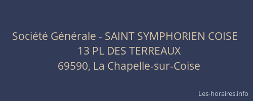 Société Générale - SAINT SYMPHORIEN COISE 