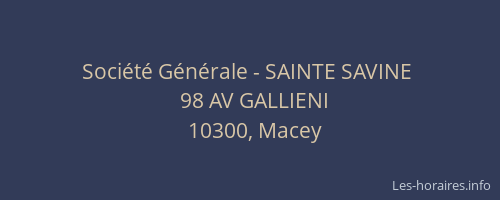 Société Générale - SAINTE SAVINE 